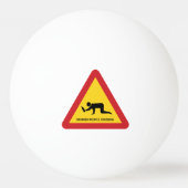 酔った人々の交差の交通標識 卓球ボール (裏面)