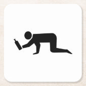 酔った人々 スクエアペーパーコースター (正面)