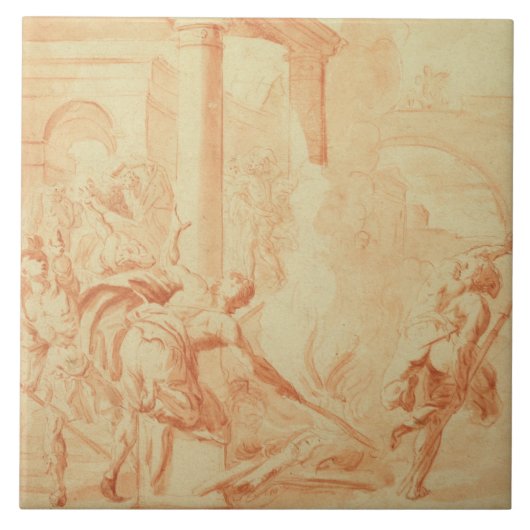 酔った大暴れのthrouのアレキサンダーそしてThais タイル (正面)