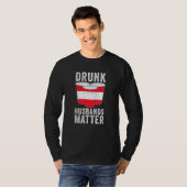 酔った夫たちも大切 オーストリア オーストリア国旗 飲んで Tシャツ (正面フル)