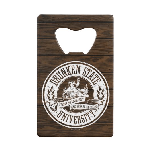 酔った州立大学 クレジットカード栓抜き (正面)