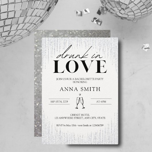 酔った愛の花嫁とその仲間たちのパーティー招待状 招待状