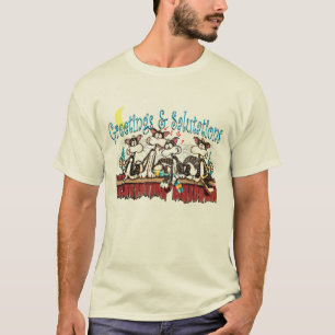 酔った猫、挨拶および挨拶 Tシャツ