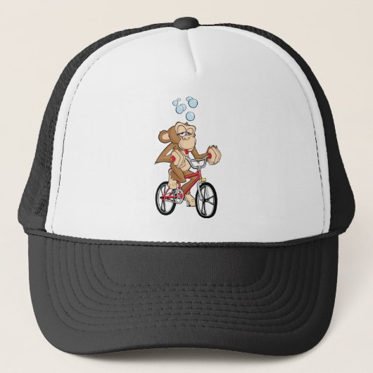 酔った猿の乗馬の自転車 キャップ (正面)
