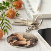 酔った豚 キーホルダー (側面)