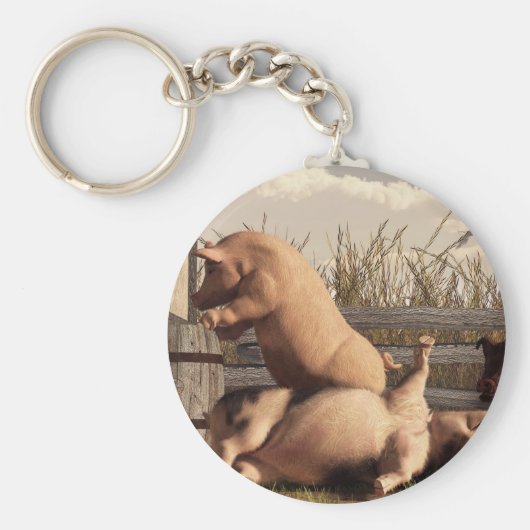 酔った豚 キーホルダー (正面)