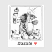 酔った象 シール (シート)