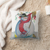 酔った雪だるま クッション (ブランケット)