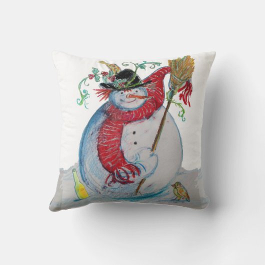 酔った雪だるま クッション (裏面)