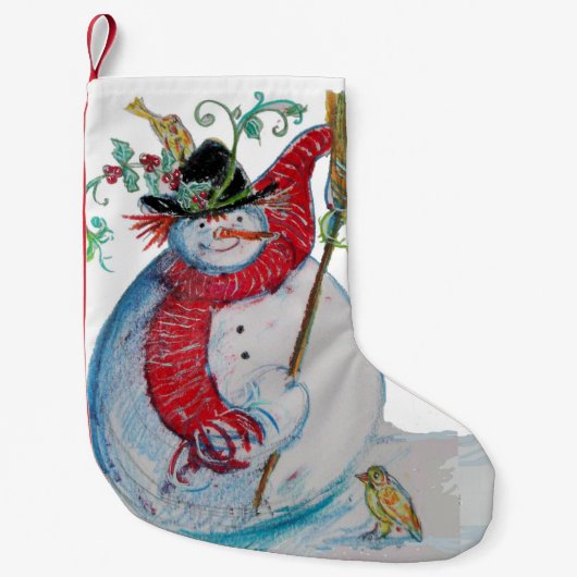 酔った雪だるま スモールクリスマスストッキング (正面)