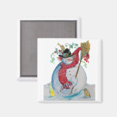 酔った雪だるま マグネット (正面/裏面)