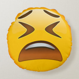 酔ったEmoji ラウンドクッション