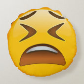 酔ったEmoji ラウンドクッション (裏面)