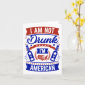 酔ってなんかいない、俺はアメリカ人、独立記念日だ! カード (黄色い花)