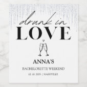 酔ってラブにキラキラの花嫁 ワインラベル (シングルラベル)