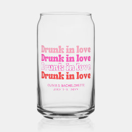 酔って恋にピンクレトロな花嫁パーティーのお土産 ガラス缶