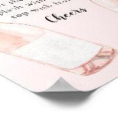 酔って愛に満ちた ブライダルシャワーバブルバーの看板 ポスター (角)