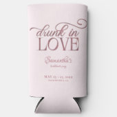 酔って愛に溺れる シャンパンタワー ピンクの花嫁 スリム缶クーラー (正面)