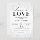 酔って愛に酔う シルバースパークルズ ブライズシャワー 招待状 (正面)