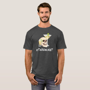 酔っぱらいのスカルカクテル飲み Tシャツ