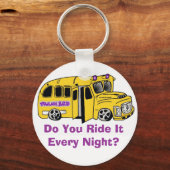 酔っぱらいのロゴ毎晩乗るか？ キーホルダー (正面)