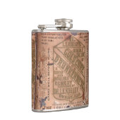 酔っぱらいの治療ヴィンテージラベル破れ フラスク (右)