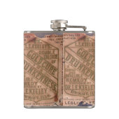 酔っぱらいの治療ヴィンテージラベル破れ フラスク (裏面)