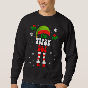 酔っぱらいエルフのクリスマスファミリーマッチングXmasグループ スウェットシャツ