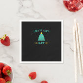 酔っぱらいクリスマスツリー Let's Get Lit スタンダードカクテルナプキン (インサイチュ)