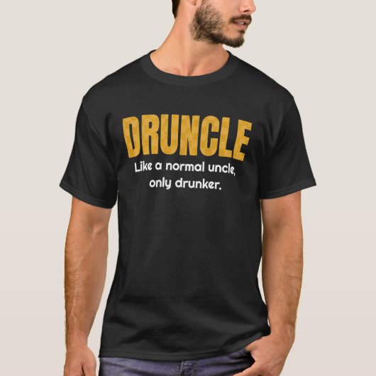 酔っぱらい普通の伯父さんだけが酔っ払うように Tシャツ (正面)