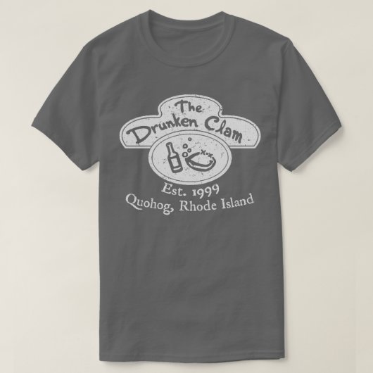 酔っぱらったクラムフロントのみ Tシャツ (デザイン正面)