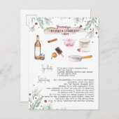 酔っぱらったクランベリーソースレシピ |休日 ポストカード (正面/裏面)