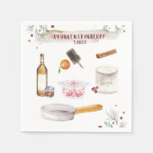 酔っぱらったクランベリーソース |ホリデーパーティー スタンダードカクテルナプキン (正面)