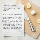 酔っぱらったクランベリーソース |レシピ家宝 キッチンタオル (四つ折り)