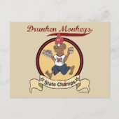 酔っぱらったサル ポストカード (正面)