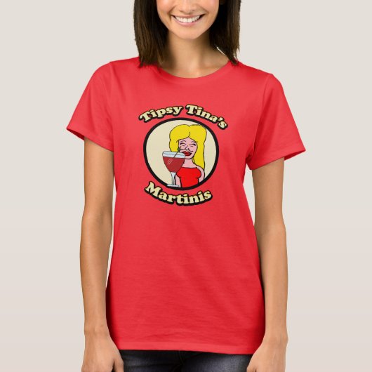 酔っぱらったティナのマルティーニ Tシャツ (正面)