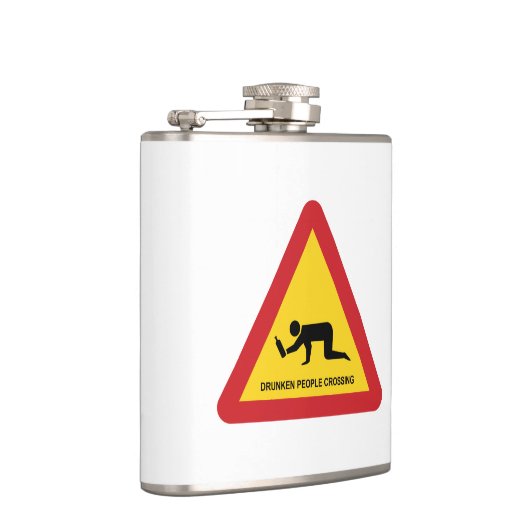 酔っぱらった人々が交通標識を横切る フラスク (右)
