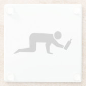 酔っぱらった人々 ガラスコースター (裏面)