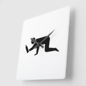 酔っぱらった人々 スクエア壁時計 (傾斜)