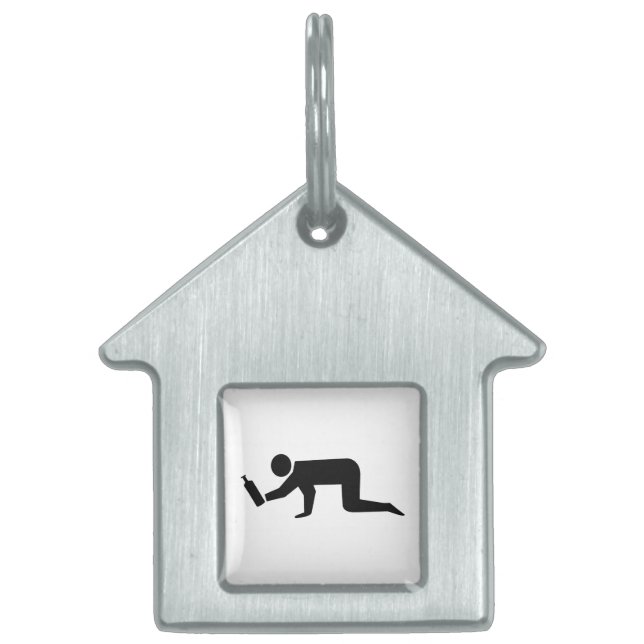 酔っぱらった人々 ペットネームタグ (正面)