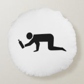 酔っぱらった人々 ラウンドクッション (裏面)