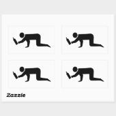 酔っぱらった人々 長方形シール (シート)