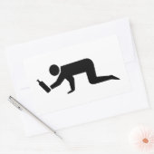 酔っぱらった人々 長方形シール (封筒)