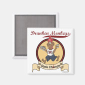 酔っぱらった猿の磁石 マグネット (正面/裏面)