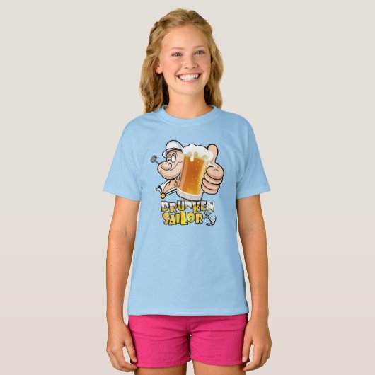 酔っぱらった船員 |お子様 Tシャツ (正面フル)