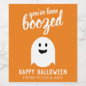 酔っぱらった – 面白いハロウィーンパーティー ワインラベル (シングルラベル)