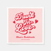 酔っぱらって恋に酔う独身最後の夜 スタンダードカクテルナプキン (正面)