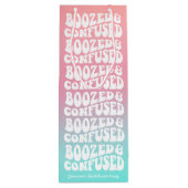 酔っぱらって混乱したレトロアクアピンクの独身最後の夜 ワインギフトバッグ (裏面)