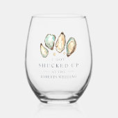 酔っぱらって | コースタルオイスター結婚式の引き出物 ステムなしワイングラス (正面)