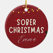 酔っパーソナライズされたた セラミックオーナメント (裏面)